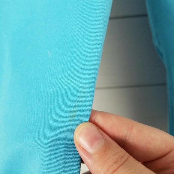 J. Jill Pants Capri Turquoise Blue 12 Slim Stretch Cotton Flat Front Crop 717228 - Picture 8 of 11